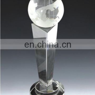 Blank Trophy With Crystal Globe For Custom Gifts