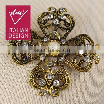 Fashion wholesale jewelry cheap crystal flower brooches for dress BP0364