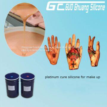 Skin safe liquid silicone rubber for mask making