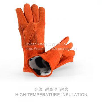 Welding Leather Double Layer Gloves Heat Shield Cover Guard Safe Protection Gloves