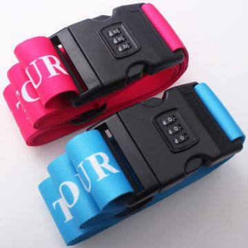 Adjustable Travel Luggage Strap Sublimation Custom Design Lock Belt Manufacturers photo-3