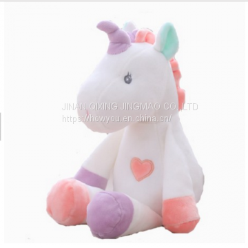 Korean style rainbow down cotton unicorn doll plush toy for  children birthday gift