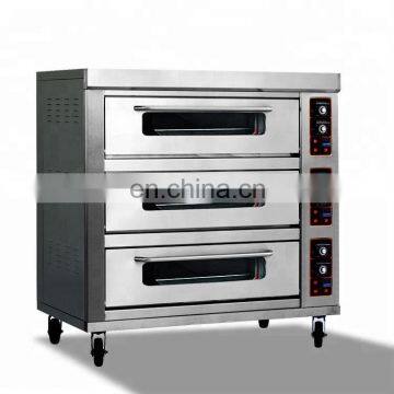 Energy Saving China Double Decks And Six Trays Bakery Bread Deck Oven And Gas Deck Oven