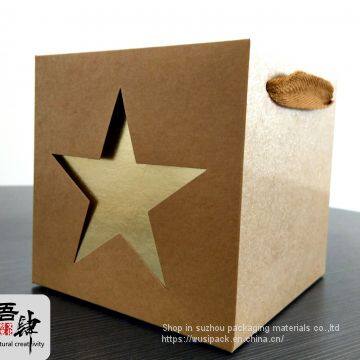 Trapezoidal flower foldable handbag   Kraft Paper Gilding, no adhesive bonding Five stars