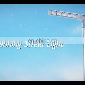 SRESKY New Design THERMOS 2 Series LED All in one solar street light 40W-120W With dust sweeping and snow cleaning Function