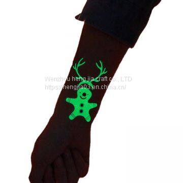 Christmas carnival party luminous stickers personalized fashion environmentally friendly luminous lasting tattoo stickers