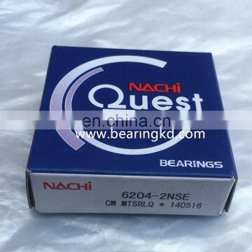 High quality Nachi Bearings 6204-2NSE deep groove ball bearing