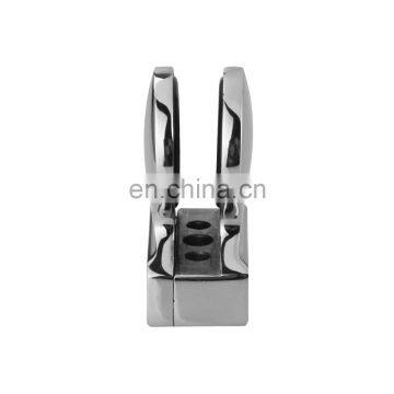 Customized Various Stainless Steel Glass Door Clamp 6-12mm Rubber Gasket With Flat Back Base photo-3