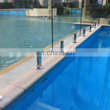 Frameless Glass Balustrades Spigots Stainless Steel Swimming Outdoor Glass Fence photo-5