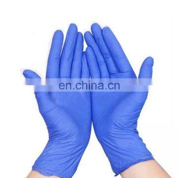 Powder free disposable blue nitrile examination glove