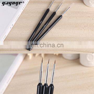 Yayoge 3Pcs Dotting Painting Drawing UV Gel Liner Polish Brush Tool Nail Art Pen 3pcs/set Nail Art Pen 3d Nail Brush photo-3