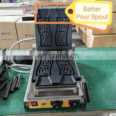 New Product Batter Pour Spout Waffle Maker 220v/ 110 Waflle Stick Machine