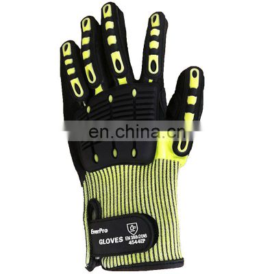 Anti Vibration Oil and Gas Mechanics Impact Resistant Good Grip Work Glove