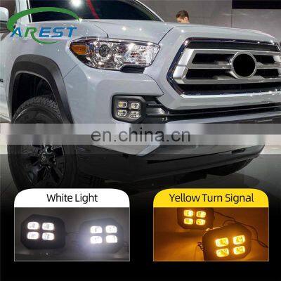 2PCS Car DRL For Toyota Tacoma 2016 2017 2018 2019 2020 LED Daytime Running Lights Daylight Turn Signal Car Styling Fog light