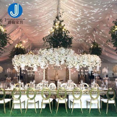 Gold Steel Event Tables And Chairs Hotel Wedding Furniture Wedding Table Banquet Party Tables For Wedding And Event photo-3