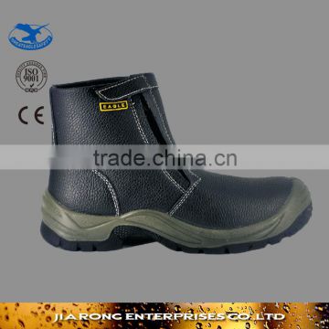 High Quality PU Injection Split Embossed Leather Safety Shoes SS037