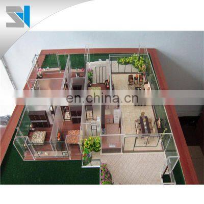 Miniature model with furniture, beautiful house model for house plan,professional real esta model making