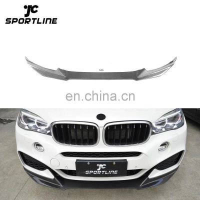 Vacuum Carbon Fiber X6 F16 M Tech Front Lip for BMW X6 M Sport 35i 50i 15-17