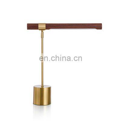 Nordic Simple Log Bedroom Bedside Lamp LED Reading Lamp Round Hardware Base Table Lamp