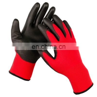 Lightweight Seamless Gloves General Purpose PU Coated Work Gloves Polyurethane Palm Dipped Anti-static Glove For Paint Line