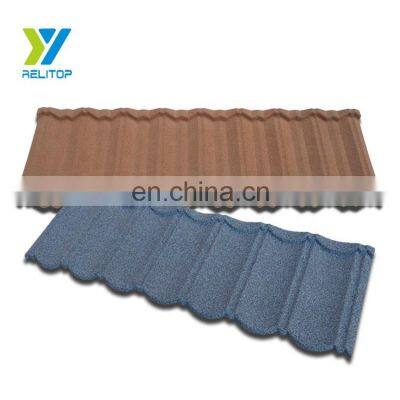 Relitop high quality stone coated metal roof tile/colorful sand coated chinese roof