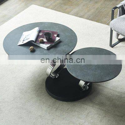 Luxury design multifunction creative rotating new house coffee table