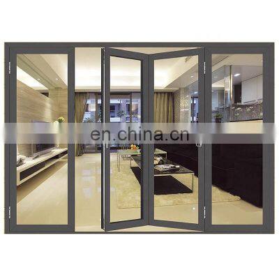 Design thermal break aluminum exterior patio screen bi folding doors folding door