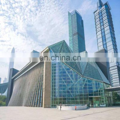 High quality aluminum profile double temporary glass exterior curtain wall