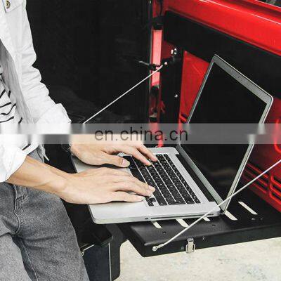 Black Rear Trunk Door Mounting Tray Foldable Back Shelf Stand Fit for Jeep Wrangler JK 2007-2017 photo-4