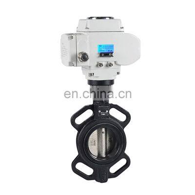COVNA DN200 PN16 8 Inch 24 Volt EPDM Rubber Seat Wafer Type Cast Iron Motorized Electric Butterfly Valve photo-5