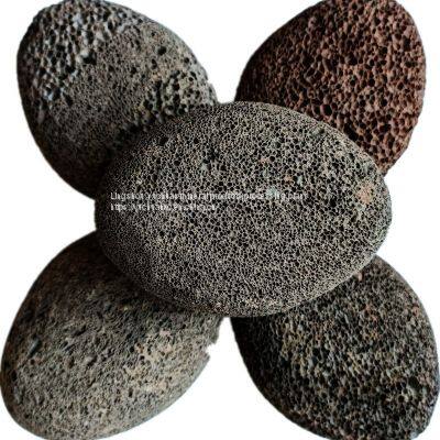 Wholesale Volcanic Stone Double-sided Grinding Foot Stone Grinding Foot Tool Rope Wrapped Oval Grinding Foot Stone photo-4