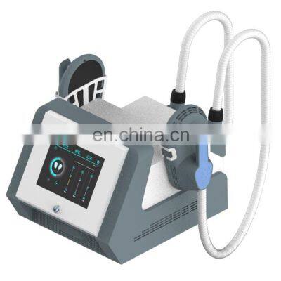 Professional 2 handle electromagnetic therapy muscle stimulation machine with RF fat burning system