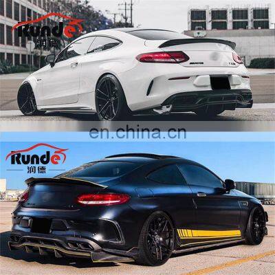 Runde PSM Style Body Parts Carbon Fiber Material Rear Lip Diffuser For Mercedes-Benz W205 C63S Coupe Rear Lip Diffuser photo-4