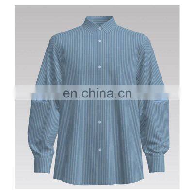 2022 Hot Sale Blue Stripe COTTON NYLON Yarn-dyed Fabric for Shirt photo-2