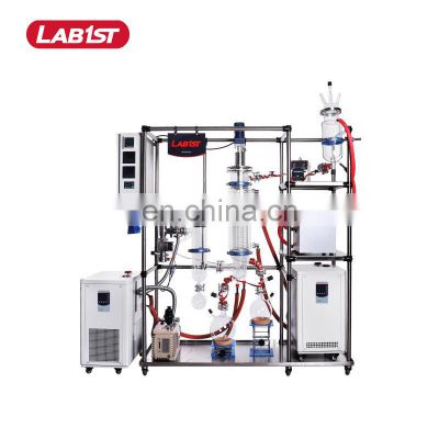 plant essential oil short path fully jacketed pipelines wiped film molecular distillation machine