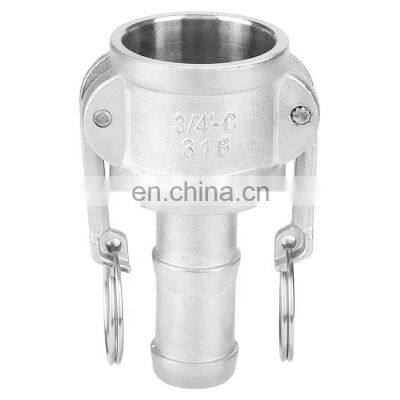 Camlock Hose Shank Fitting Aluminum Hose Barb Coupler Boss-Lock Cam & Groove Type C Coupler