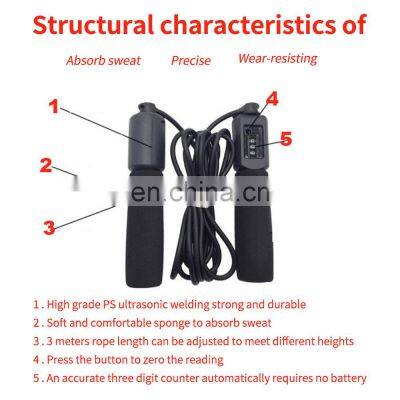 Adjustable Fast Speed Counting Jump Skip Rope Skipping Wire Jump Rope With Counter photo-3