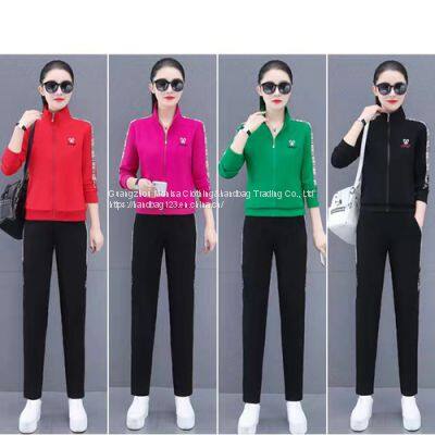 Casual Sportswear Suit Women\'s Spring And Autumn New Fashion Autumn Two-Piece Suit