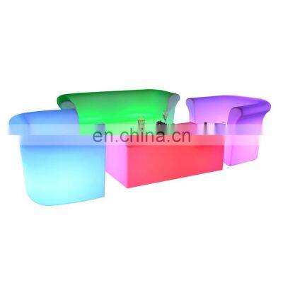 LED Furniture Living Room Set Grain Genuine Leather Sofa Sectional With Bed photo-4