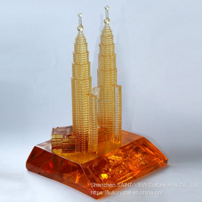 Direct Factory Casting Crystal Scale Miniature Buildings Model 3D Tower Accept Customization photo-2