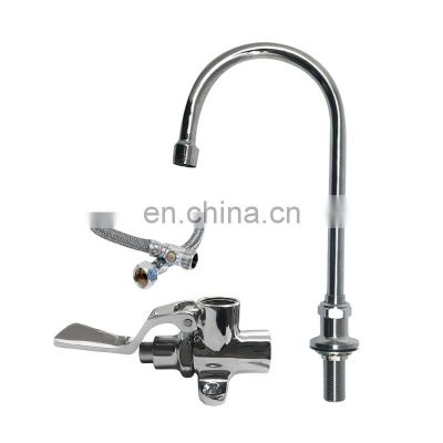 high Quality new design Single Pedal Valve Rigid with Swivel Goose neck spout in good Price Direct from Manufacture