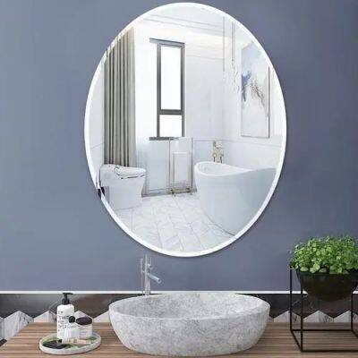 building decorative tempered engraved glass / float sliver mirror glass for decorative wall cladding bath mirrors