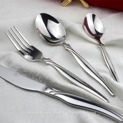 Wholesale Luxury Hotel Flatware High Quality 304 Stainless Steel Silverware Spoon Fork Knife Tableware Cutlery Set