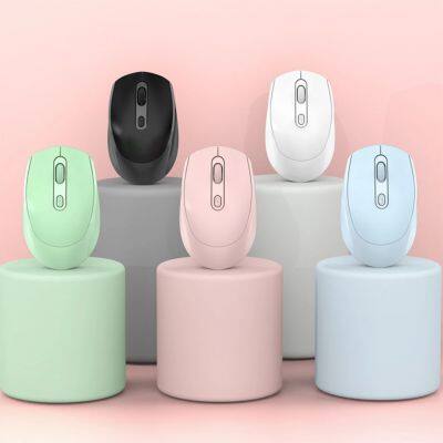 Desk Mini Mute 2.4GHz Wireless Rechargeable Noiseless Mouse Adjustable 1600 DPI Colorful Mouse Comfortable Handed Mouse