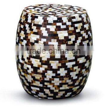 High quality best selling Round Mother of Pearl Mosaic Stool from Vietnam