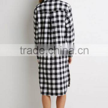 2015 China Manufacturer Customized Ladies Plaid Fashion Shirtdress photo-4