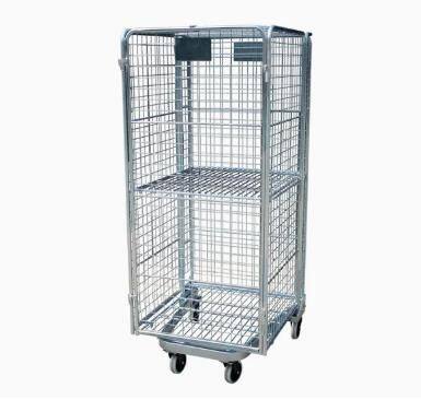 Warehouse Galvanized Wire Roller Cart Wholesale, Cage Trolley photo-3
