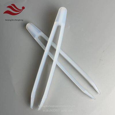 Pfa Serrated Tweezers Anti - Slip Clips, Corrosion - Resistant Teflon Serrated Clamps for Stable Particle Grasping