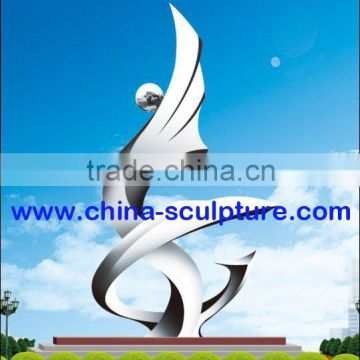 modern stainless steel sculpture/modern abstract art statue