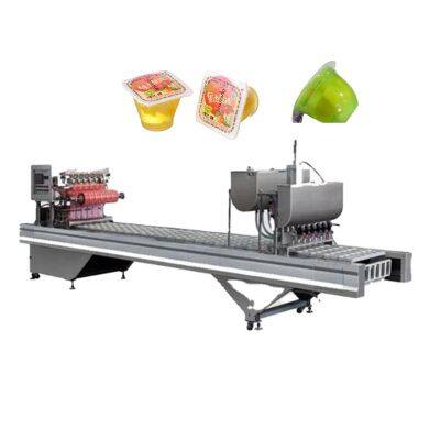 Factory Shanghai Genyond Cup Pudding Filling Sealing Packing Equipment Jelly Processing Plant Production Line Making Machine